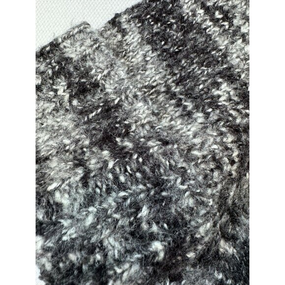 Lane Bryant Womens Open Front Knit Cardigan 14/16 Black Gray White Short Sleeve - Picture 6 of 10